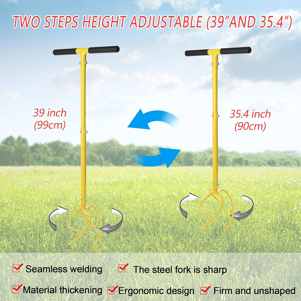 Long-Handled Garden Tiller